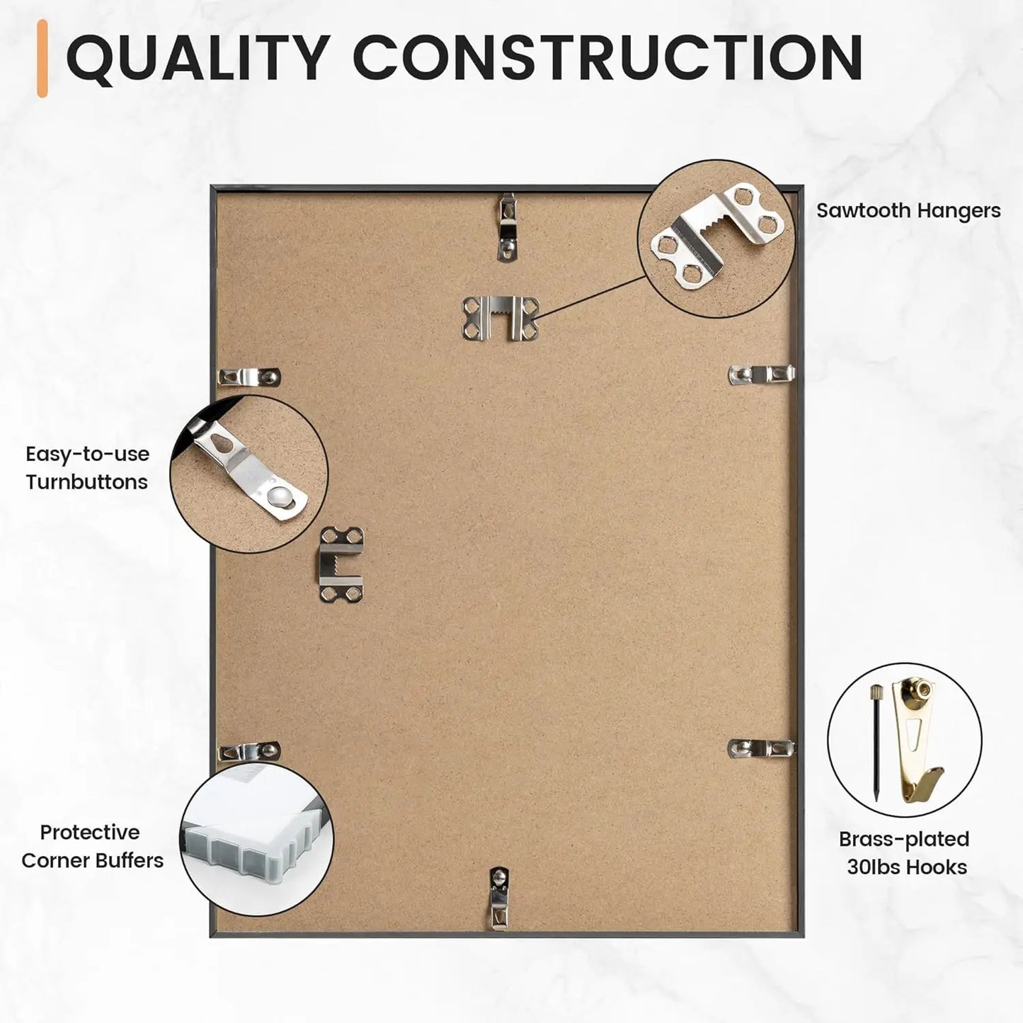 Modern Black Aluminum Photo Frame