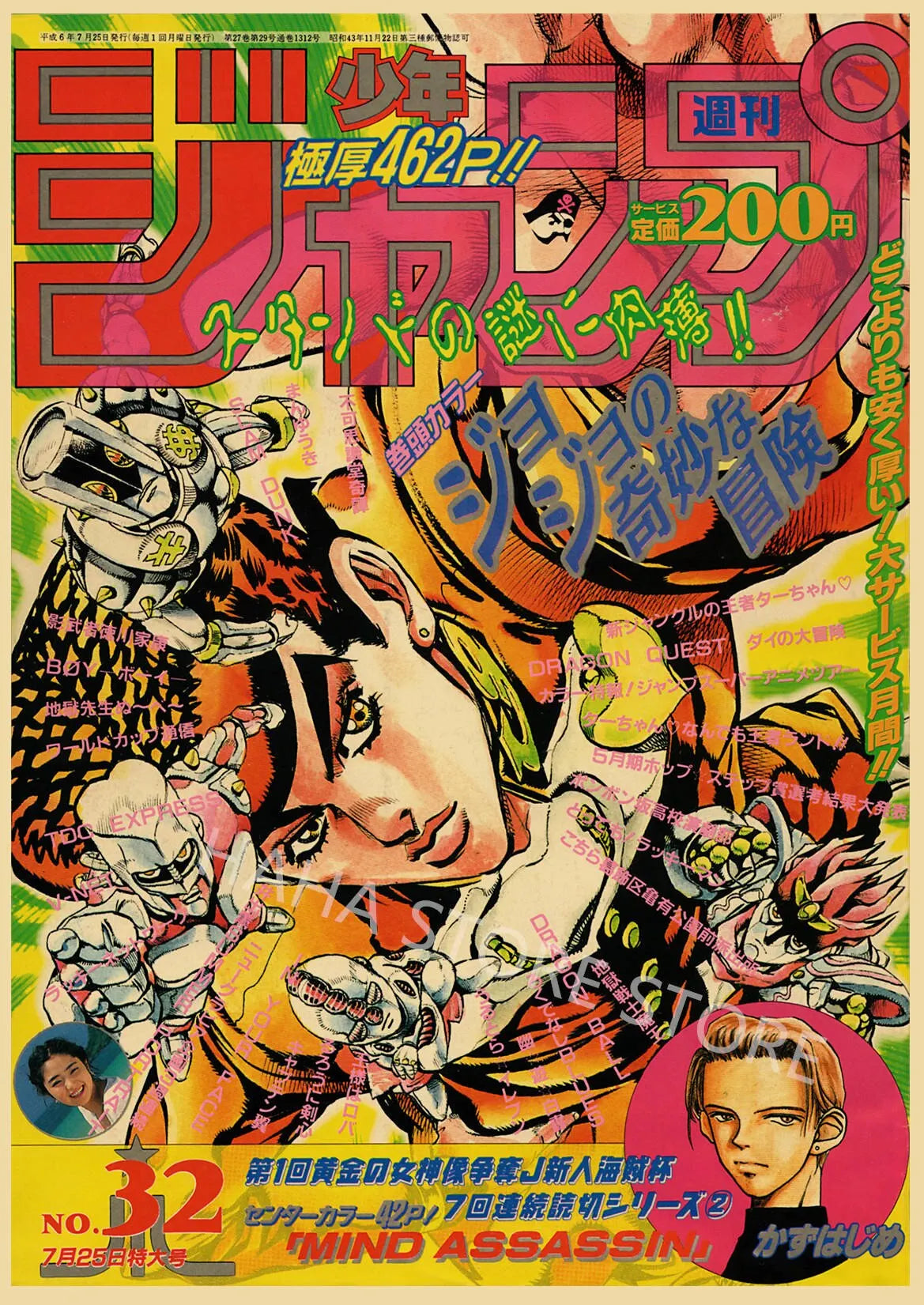 JoJos Bizarre Adventure Retro Anime Poster