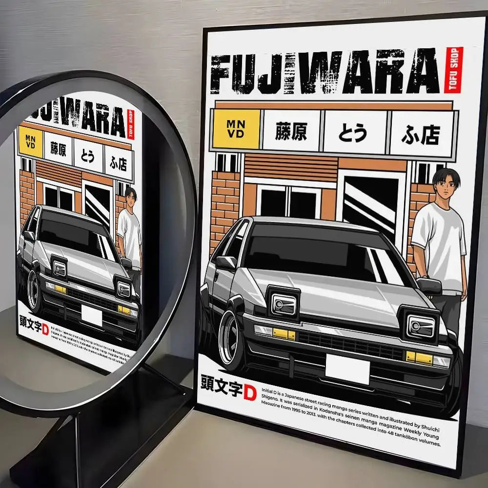 80s Initial D AE86 Posters