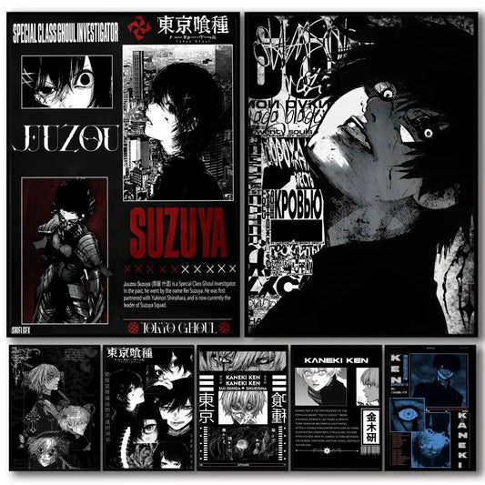 Tokyo Ghoul Canvas Poster – anime wall art by Threadline