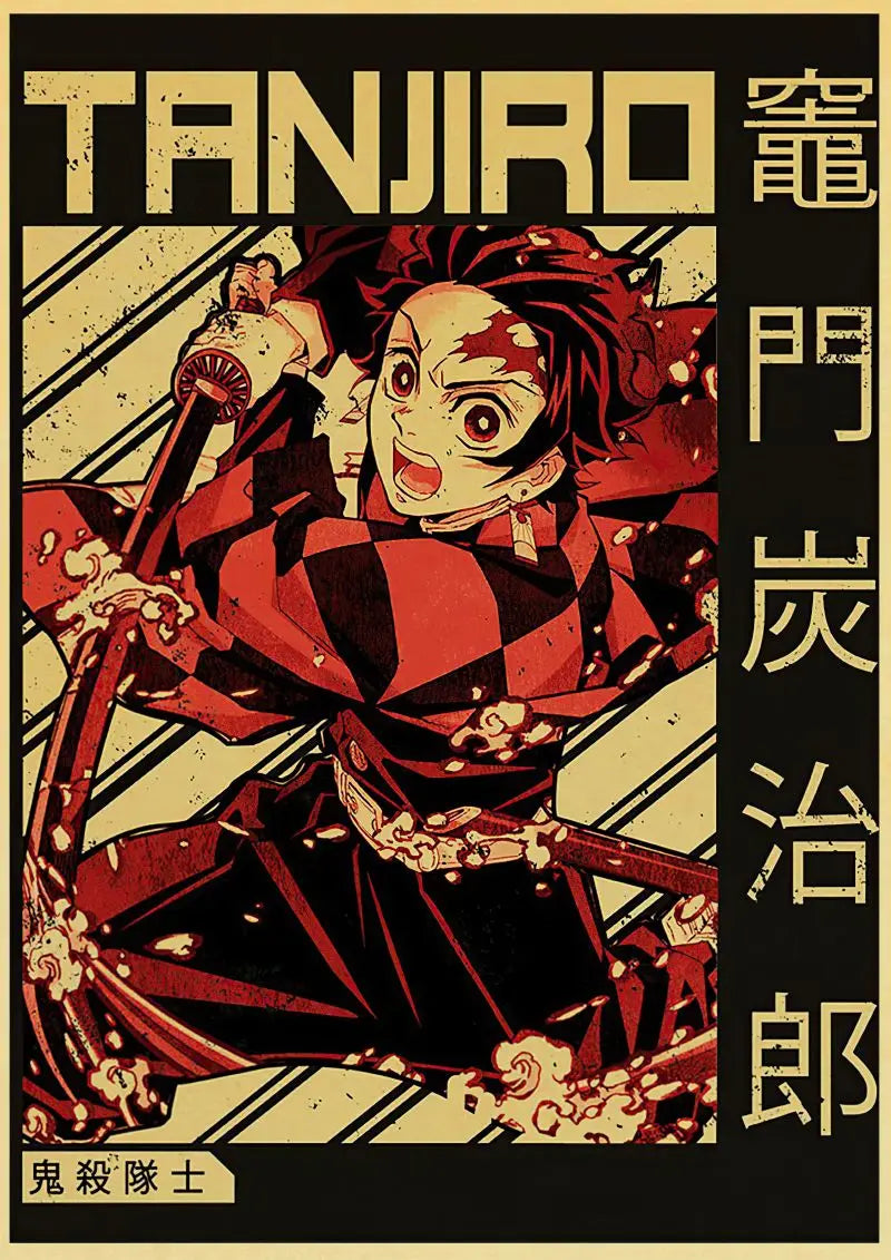 Demon Slayer Retro Posters