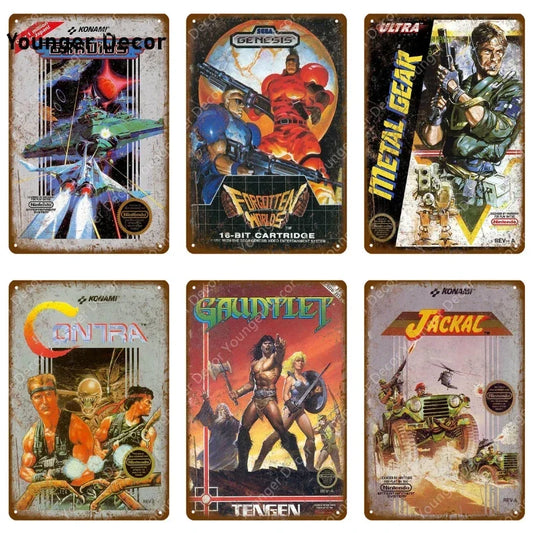 Video Game Vintage Metal Sign