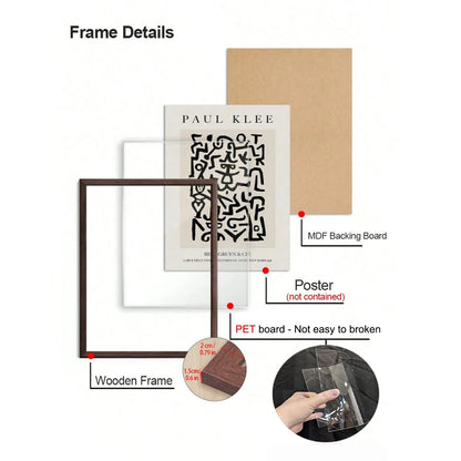 Vintage Wooden Wall Frame for Home, Kitchen, or Café Decor
