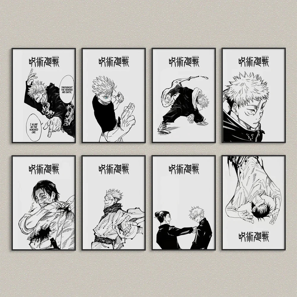 Minimalist Jujutsu Kaisen Posters