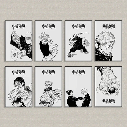 Minimalist Jujutsu Kaisen Posters