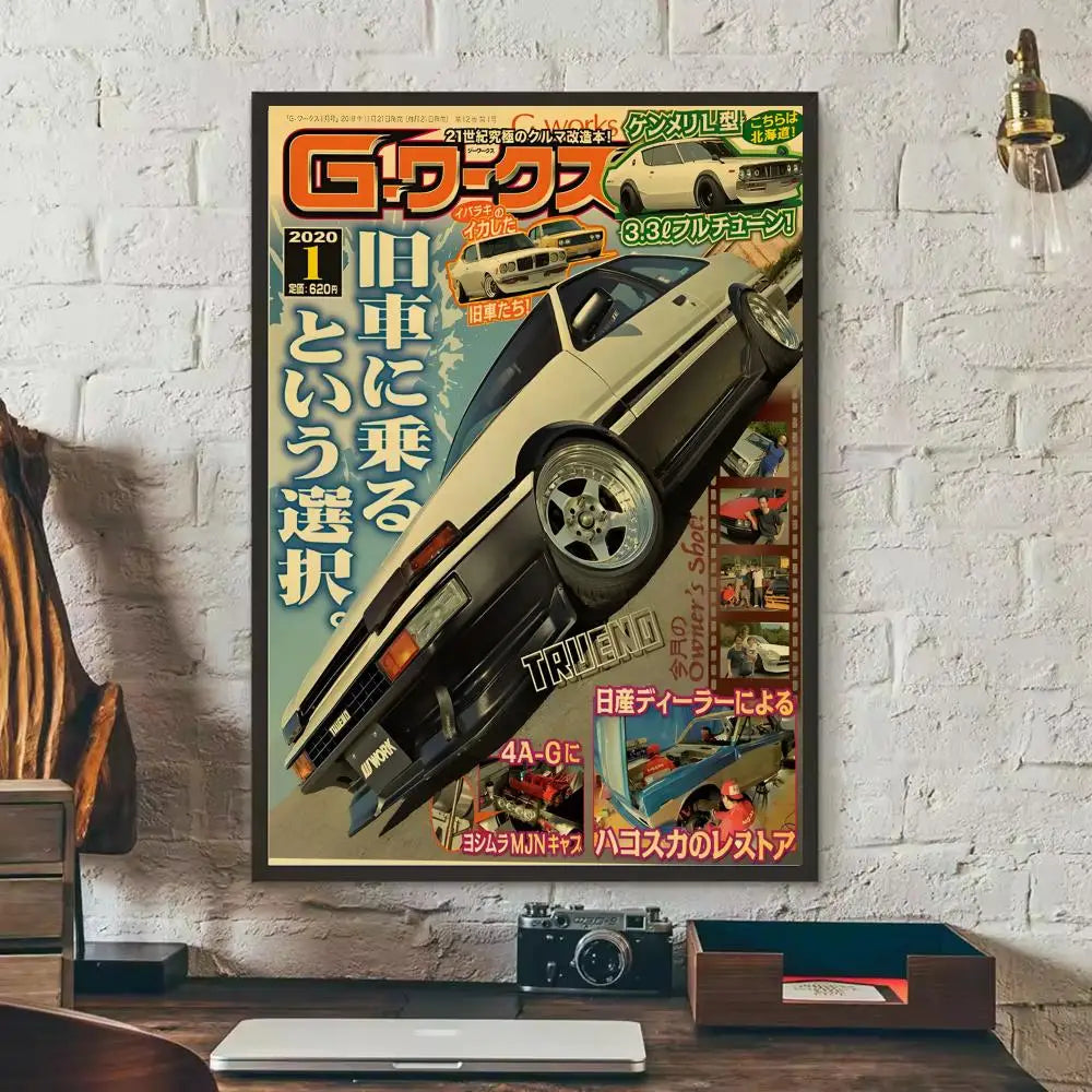 Retro Japanese Car Posters