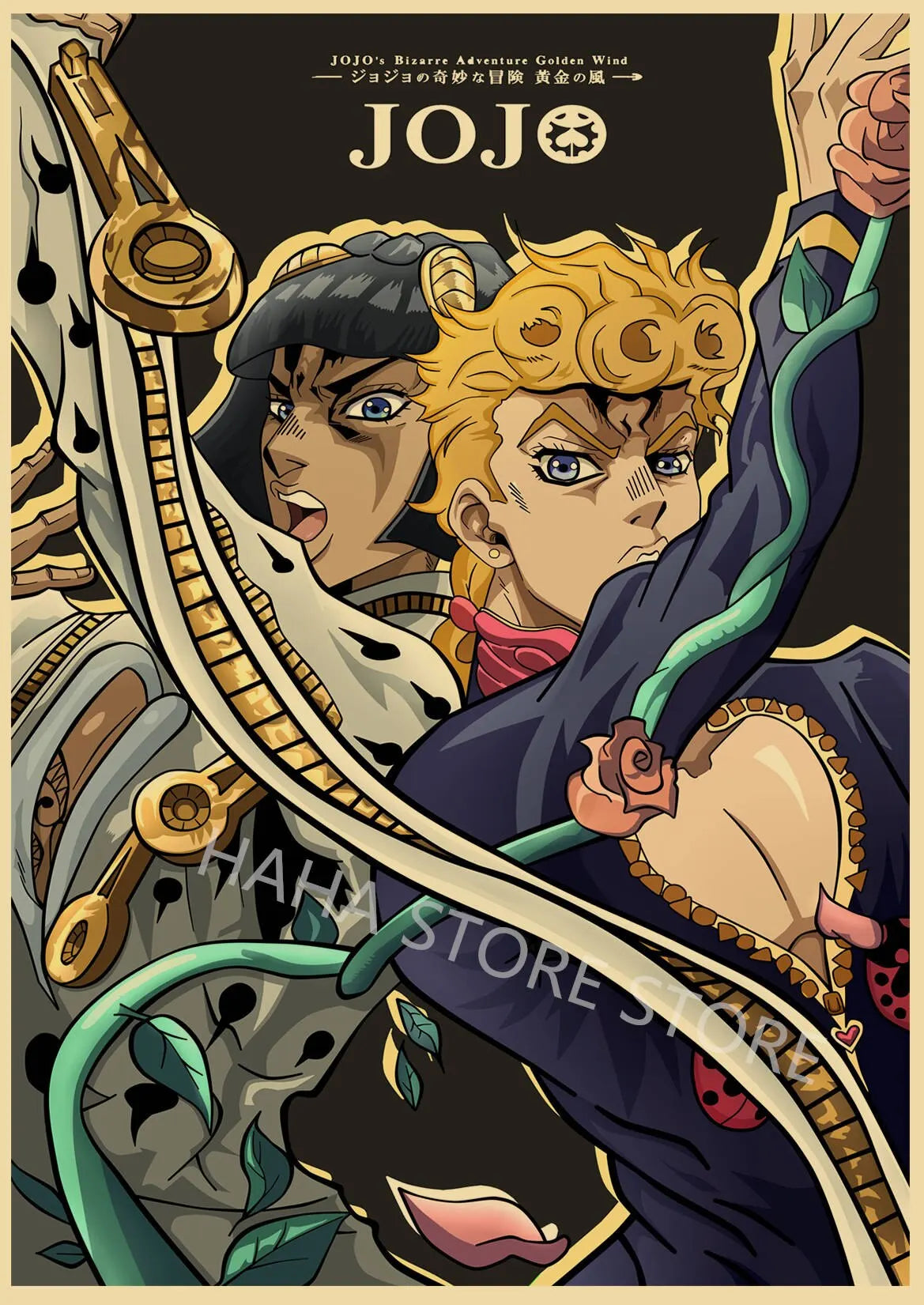 JoJos Bizarre Adventure Retro Anime Poster