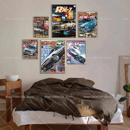 Vintage Japanese Racing Car Posters