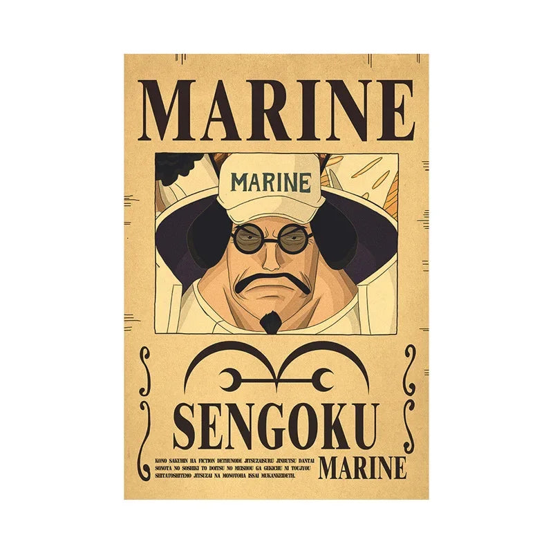 One Piece Anime Bounty Wanted Posters Room Decor