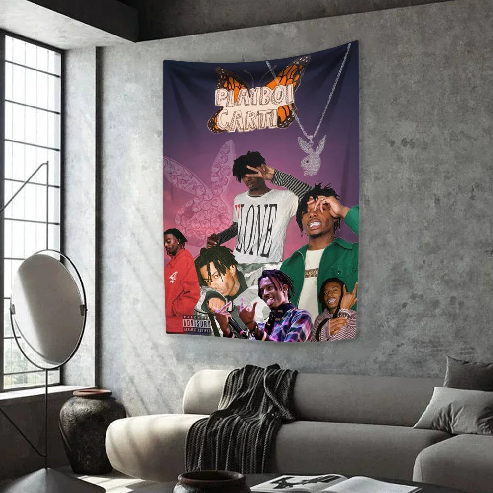 Playboi Carti Rapper Home Decor Tapestry
