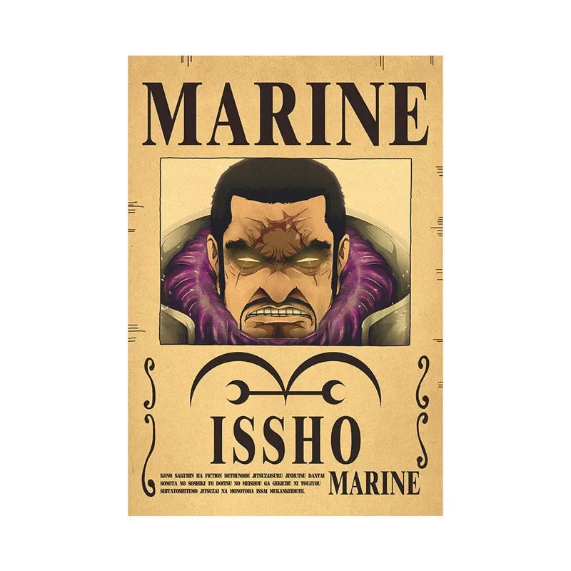 One Piece Anime Bounty Wanted Posters Room Decor