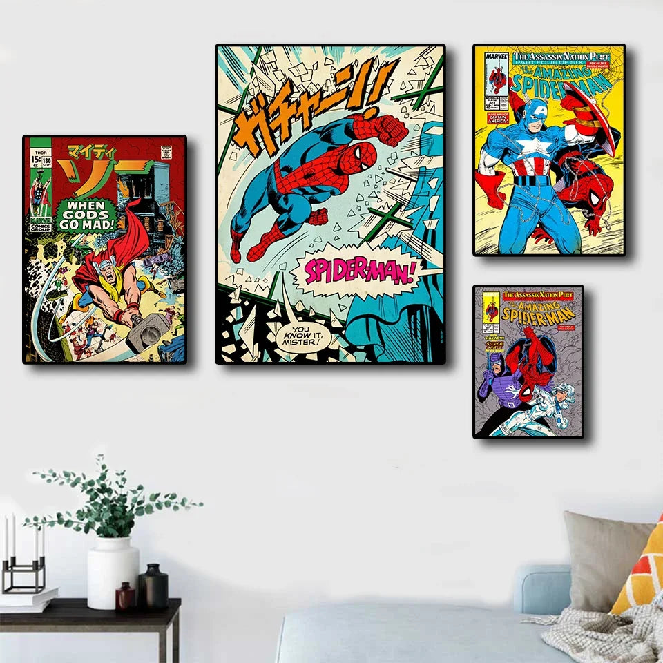Marvel The Avengers Comic Spiderman Posters