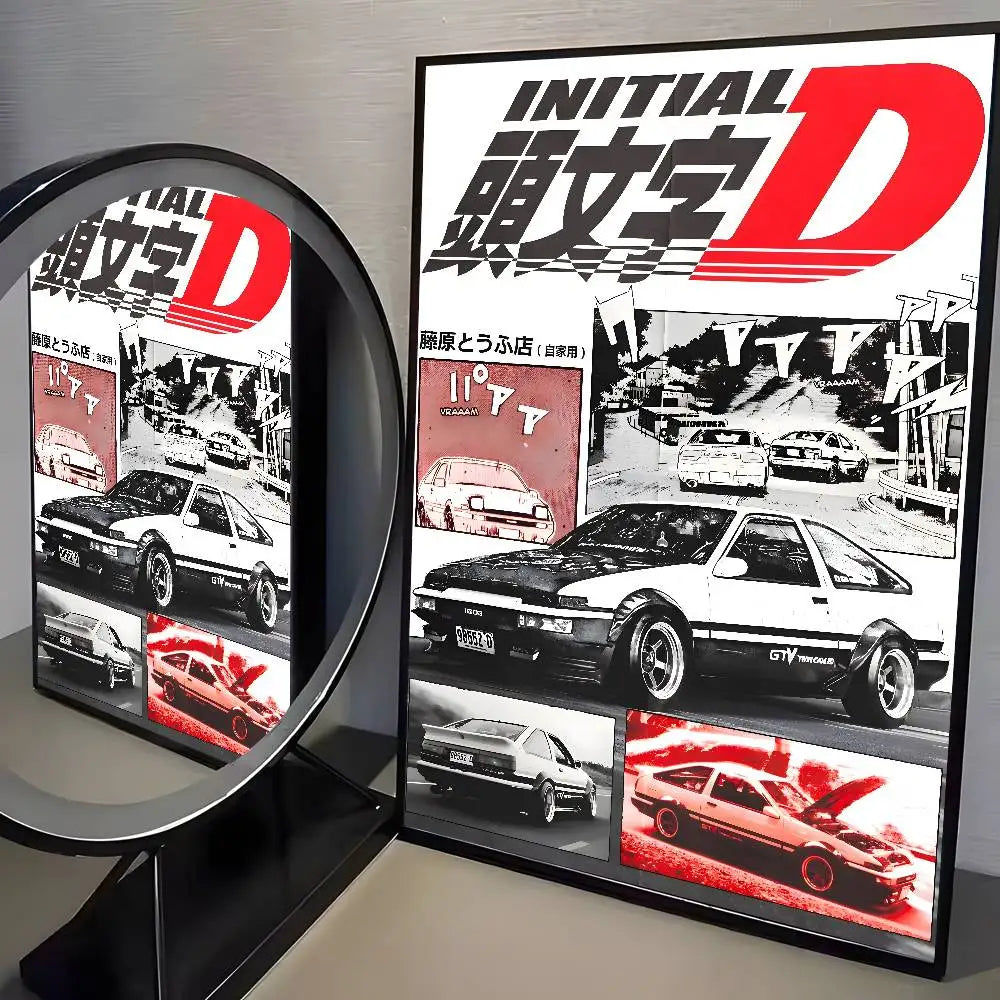 Initial D AE86 Canvas Posters