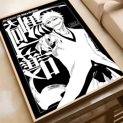 Bleach Anime Poster Wall Art Print for Bedroom, Gaming Room, or Home Decor
