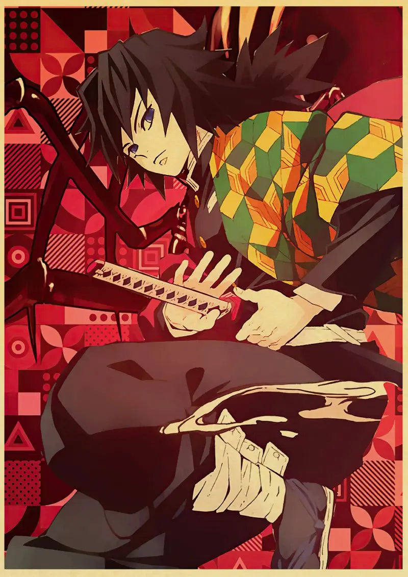 Demon Slayer Retro Posters