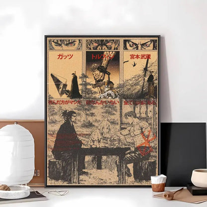 Vagabond Manga Art Posters
