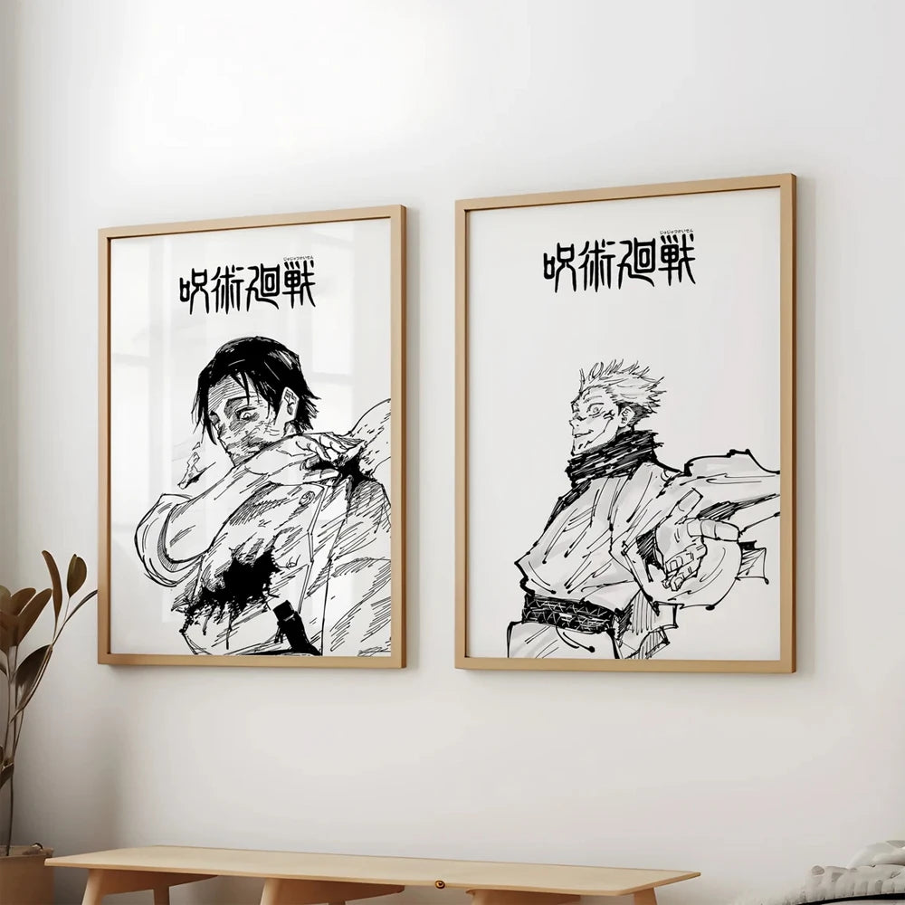 Minimalist Jujutsu Kaisen Posters