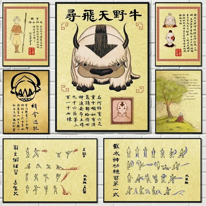 Retro Avatar The Last Airbender Poster