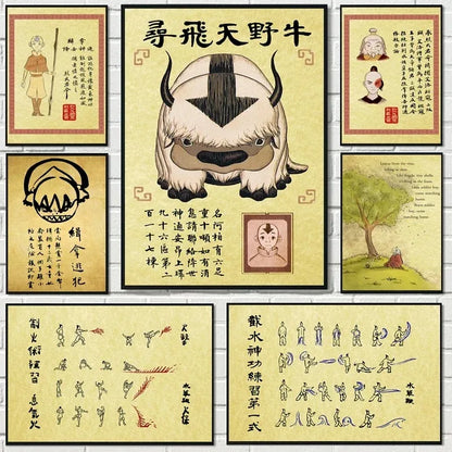 Retro Avatar The Last Airbender Poster