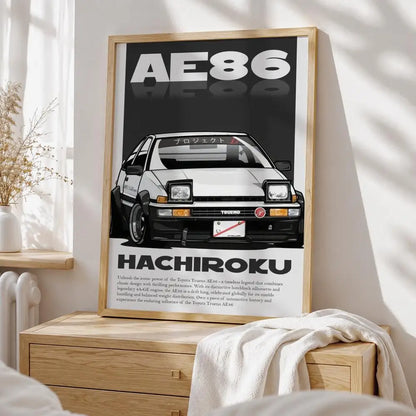 Retro AE86 Racing Posters