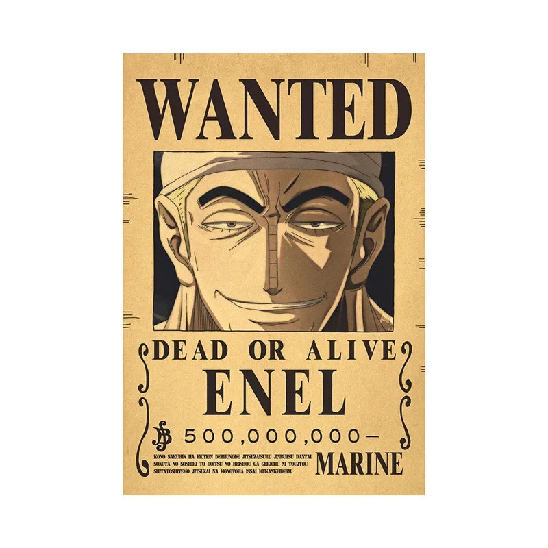 One Piece Anime Bounty Wanted Posters Room Decor