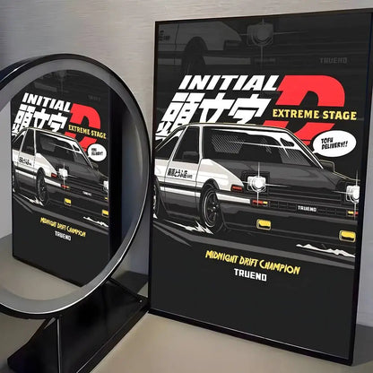 Initial D AE86 Canvas Posters