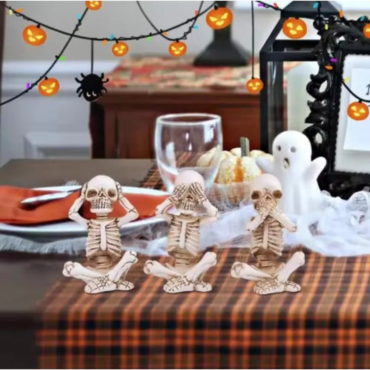 3-Piece Resin Halloween Figurine Set