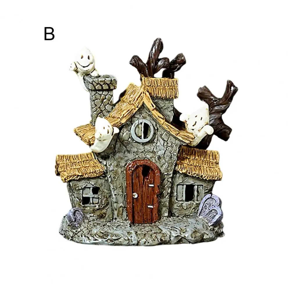 Haunted House & Spooky Resin Halloween Ornaments