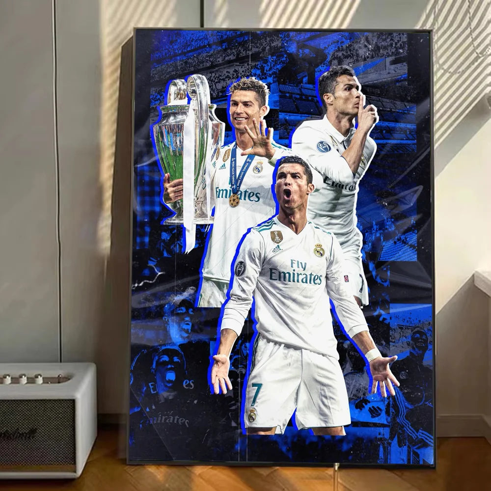 Portugal Football Star CR7 Poster Stickers Art Wall