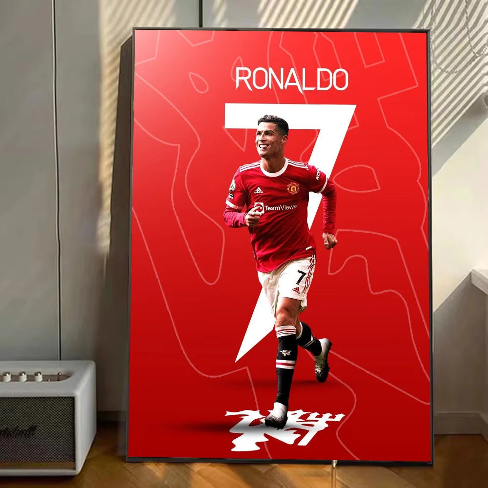 Portugal Football Star CR7 Poster Stickers Art Wall