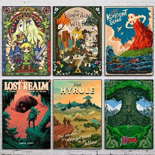 Legend Of Zelda Poster Art Wall Murals Decor