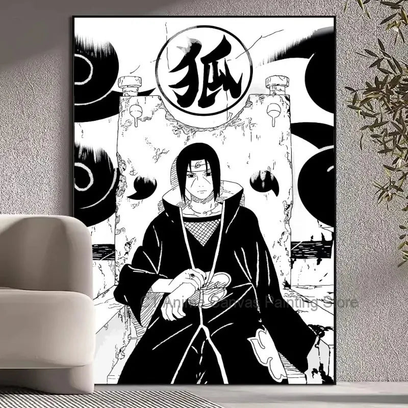 Black and White Naruto Canvas Posters