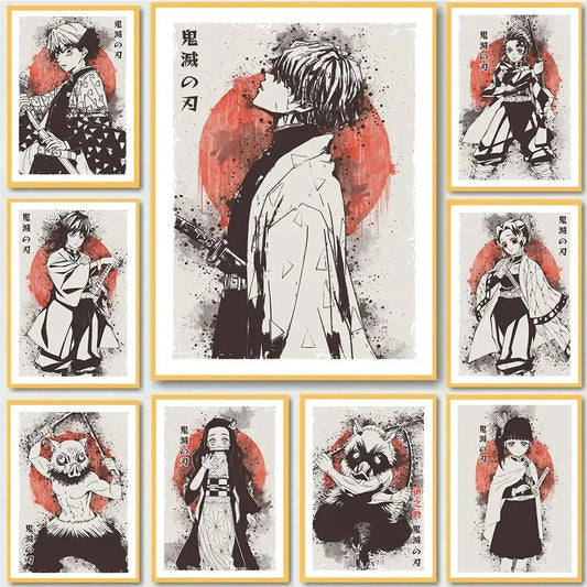 Demon Slayer Character Poster – anime wall art by Threadline