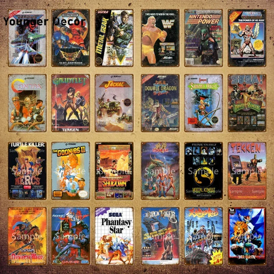 Video Game Vintage Metal Sign