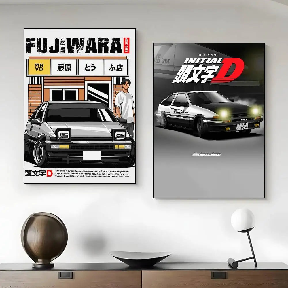 80s Initial D AE86 Posters