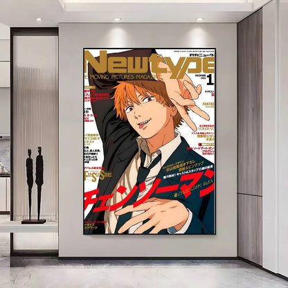 Chainsaw Man Poster Vintage Anime Wall Art v2