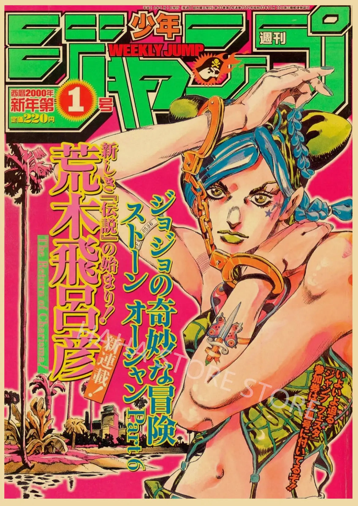 JoJos Bizarre Adventure Retro Anime Poster