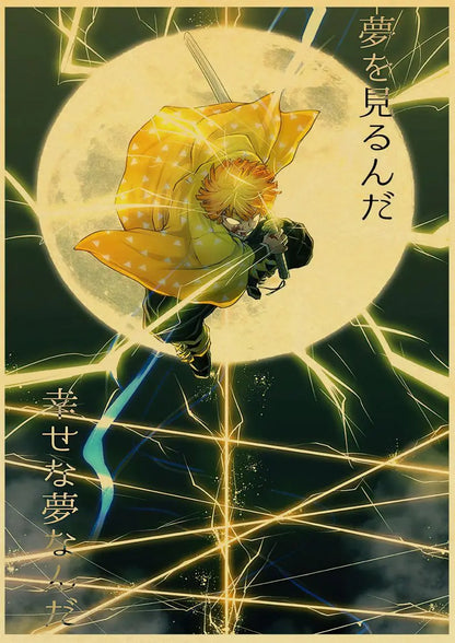 Demon Slayer Retro Posters