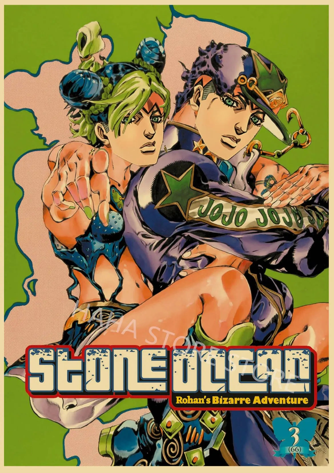 JoJos Bizarre Adventure Retro Anime Poster