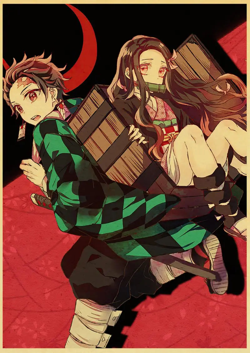 Demon Slayer Retro Posters
