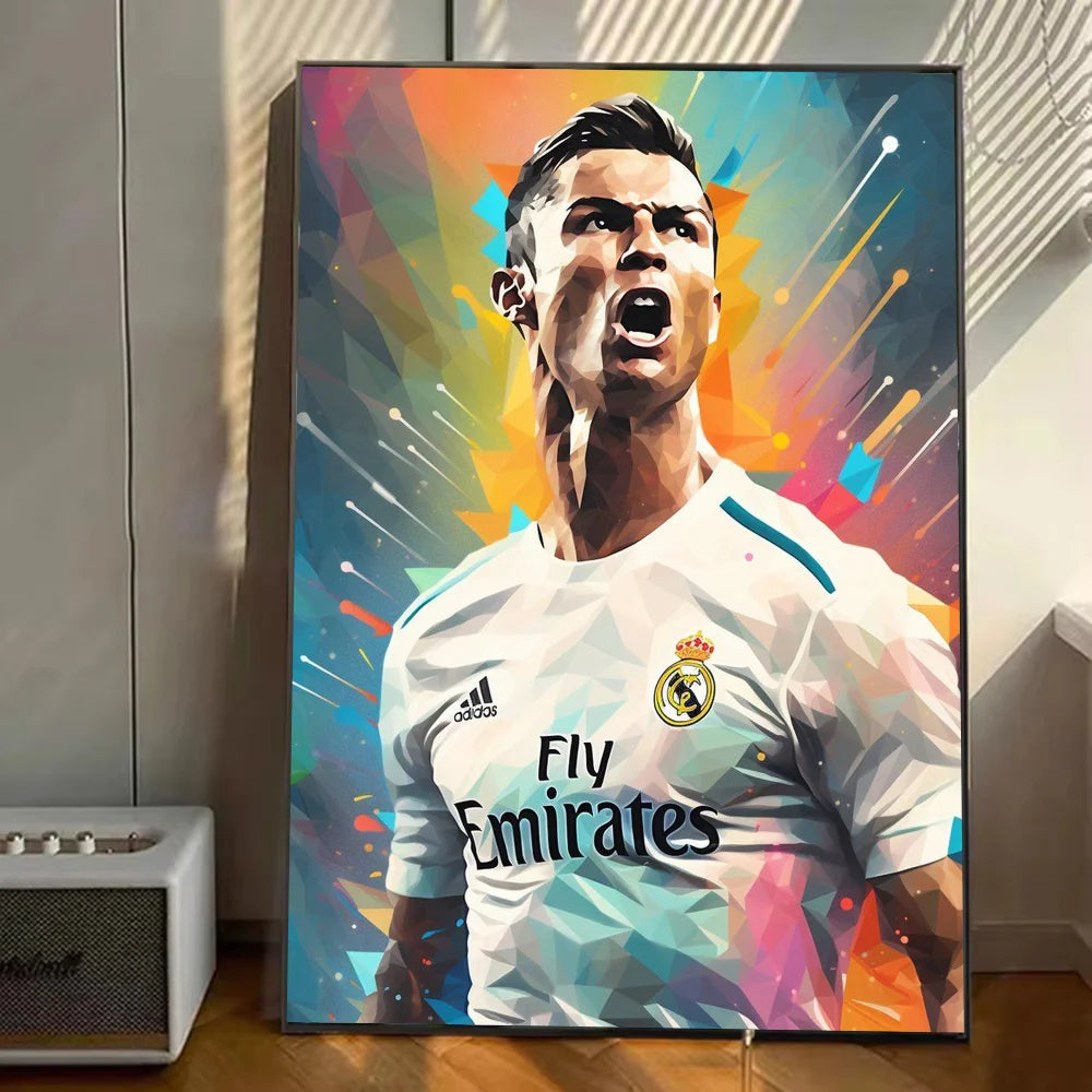 Portugal Football Star CR7 Poster Stickers Art Wall