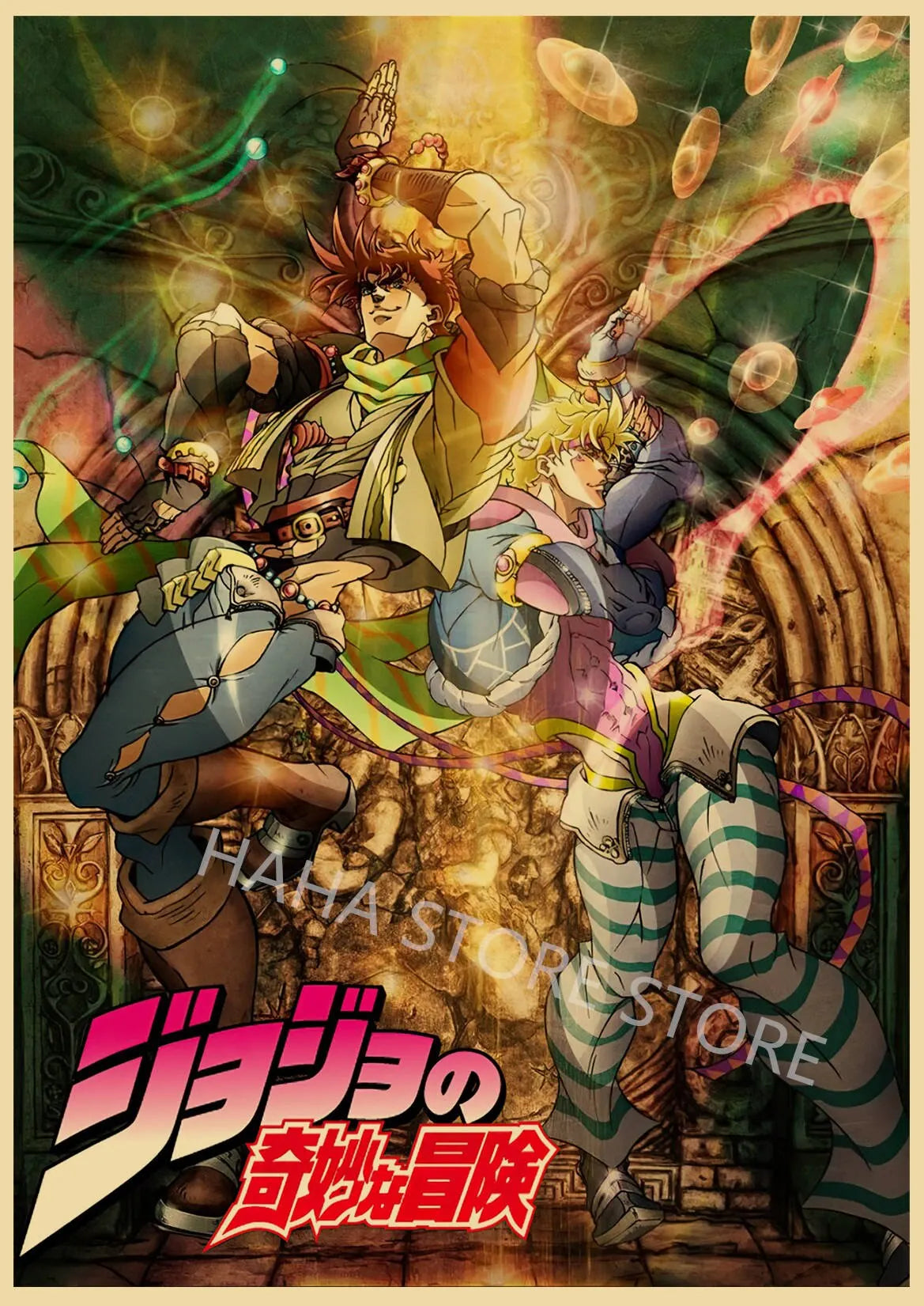 JoJos Bizarre Adventure Retro Anime Poster