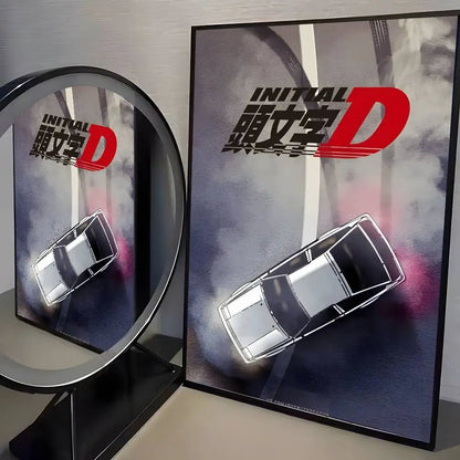 Initial D AE86 Canvas Posters