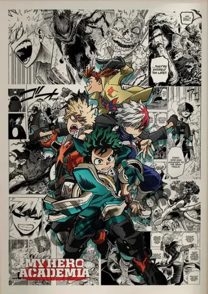My Hero Academia Anime Retro Posters Room Decor