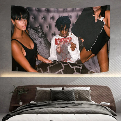 Playboi Carti Rapper Tapestry - Hip Hop Wall Decor