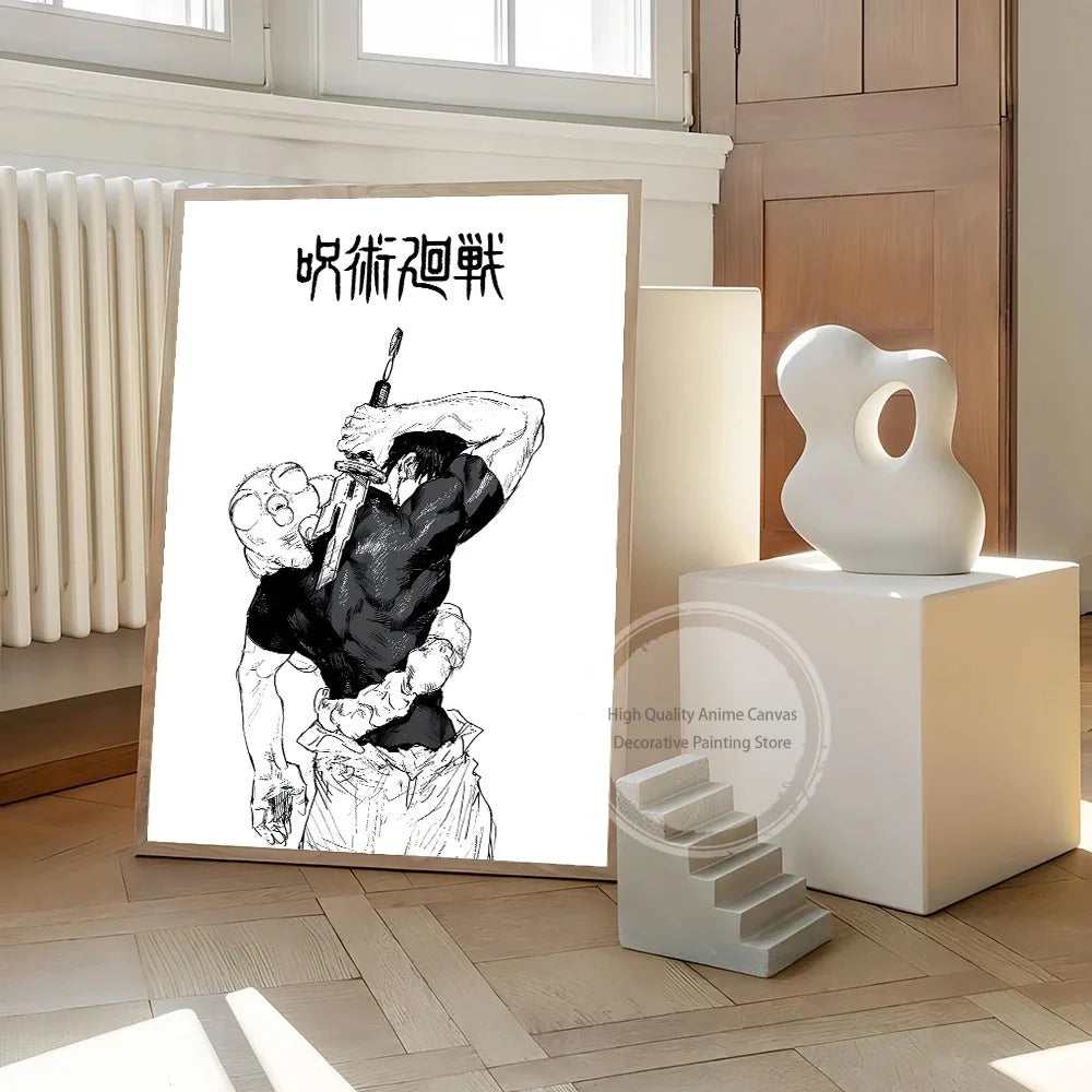 Black And White Jujutsu Kaisen Posters