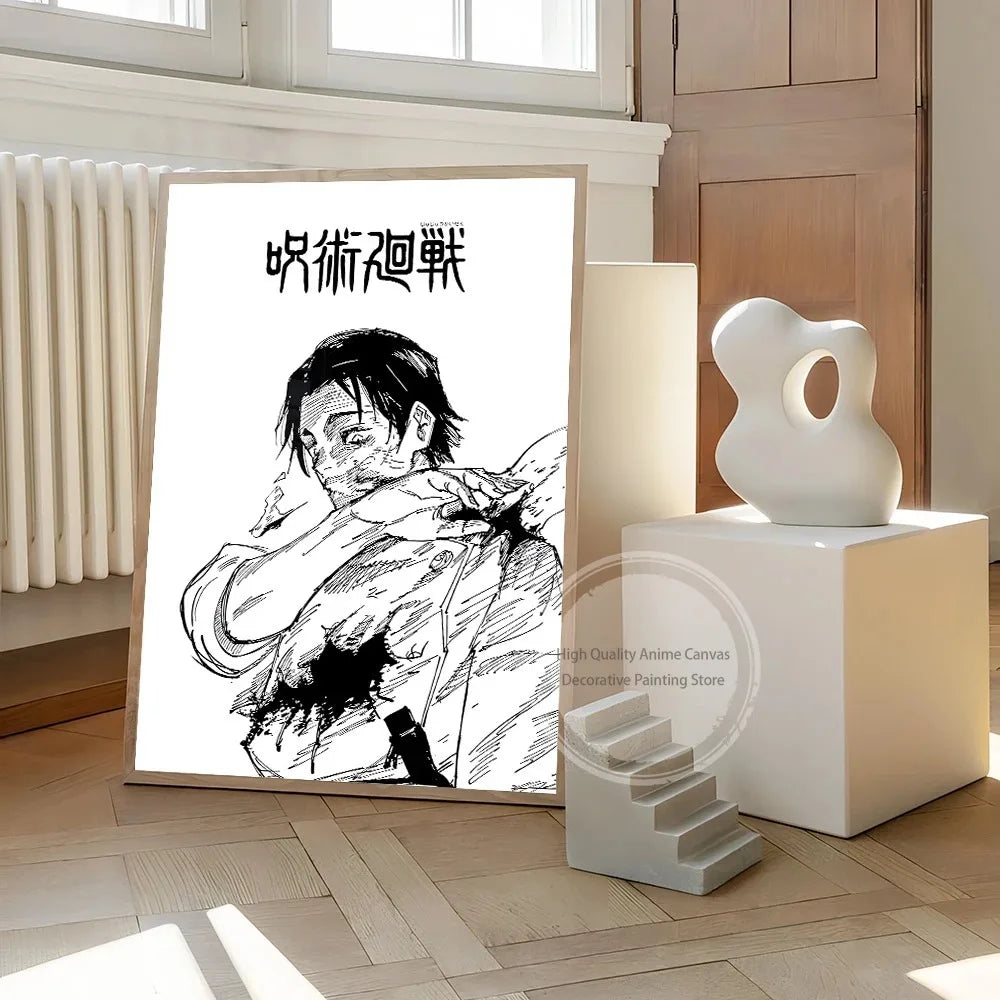Black And White Jujutsu Kaisen Posters