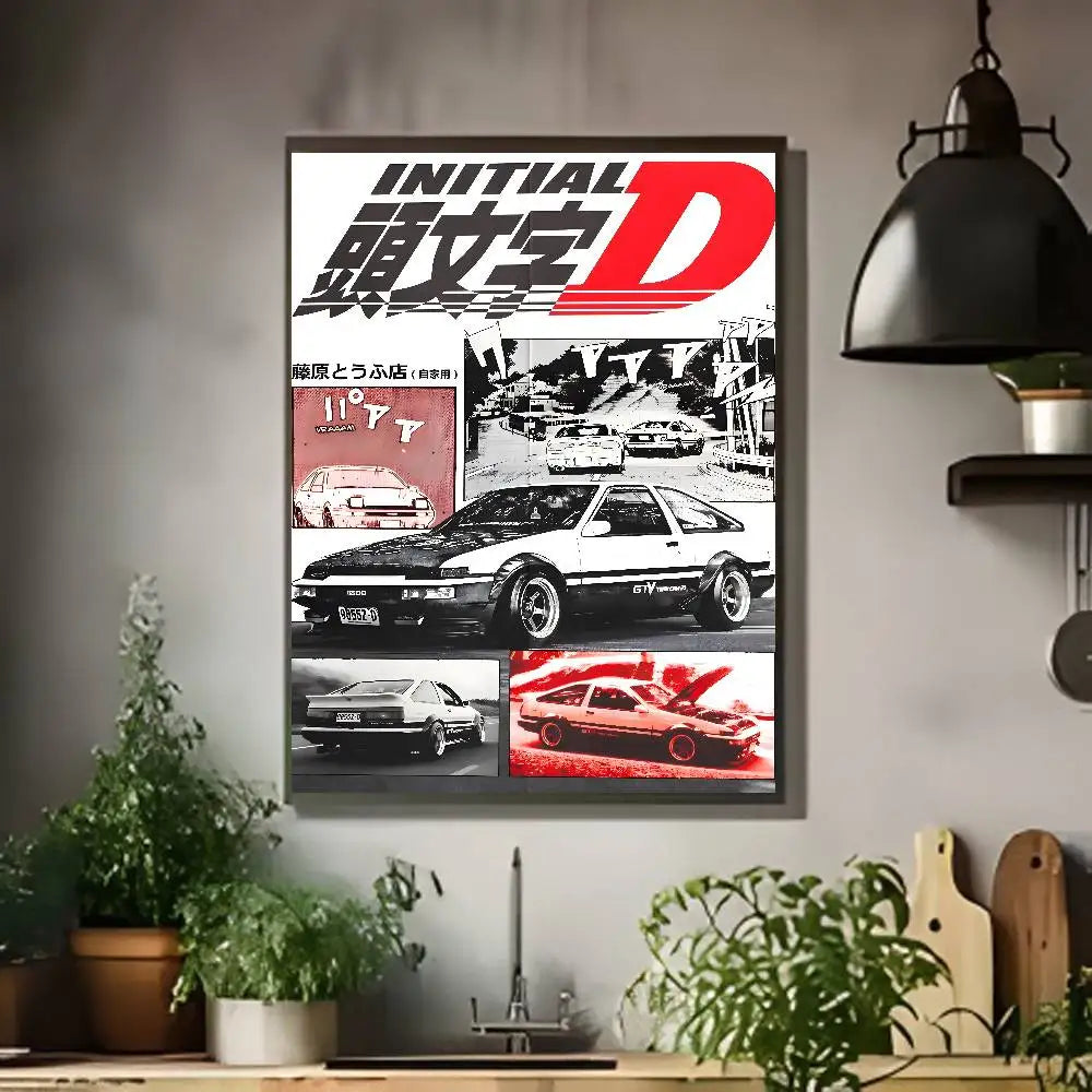 Initial D AE86 Canvas Posters