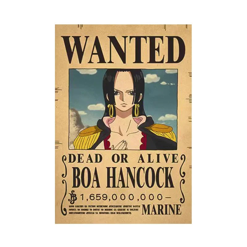 One Piece Anime Bounty Wanted Posters Room Decor