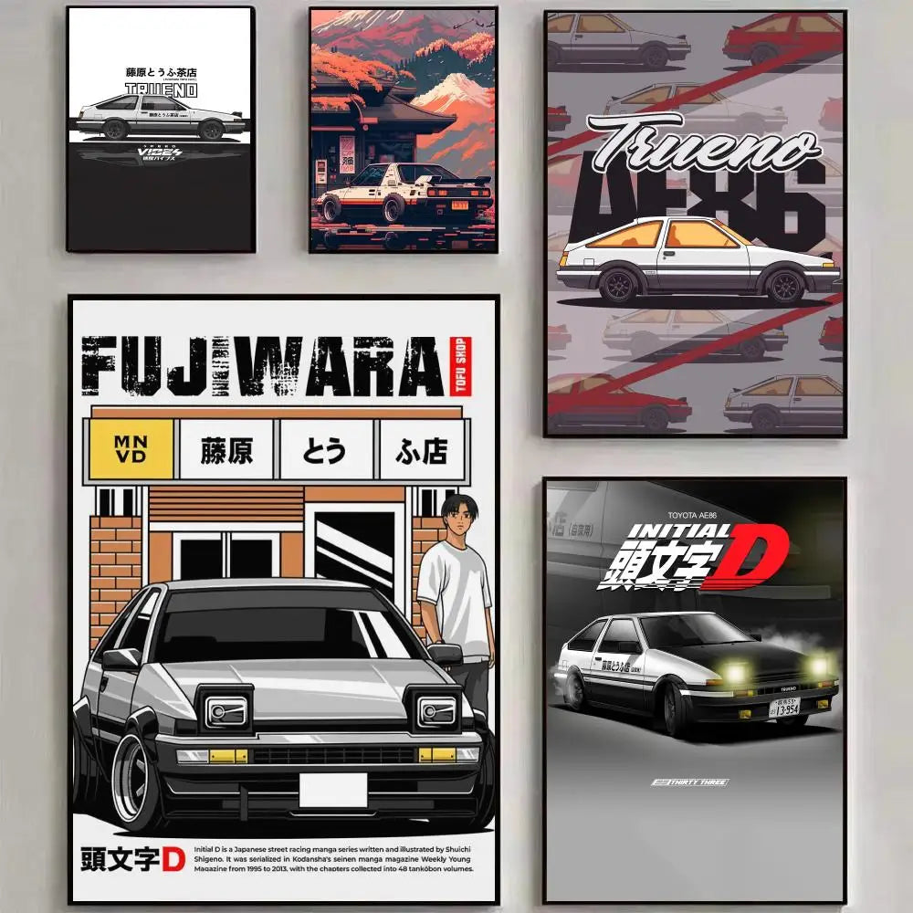 Initial D AE86 Posters